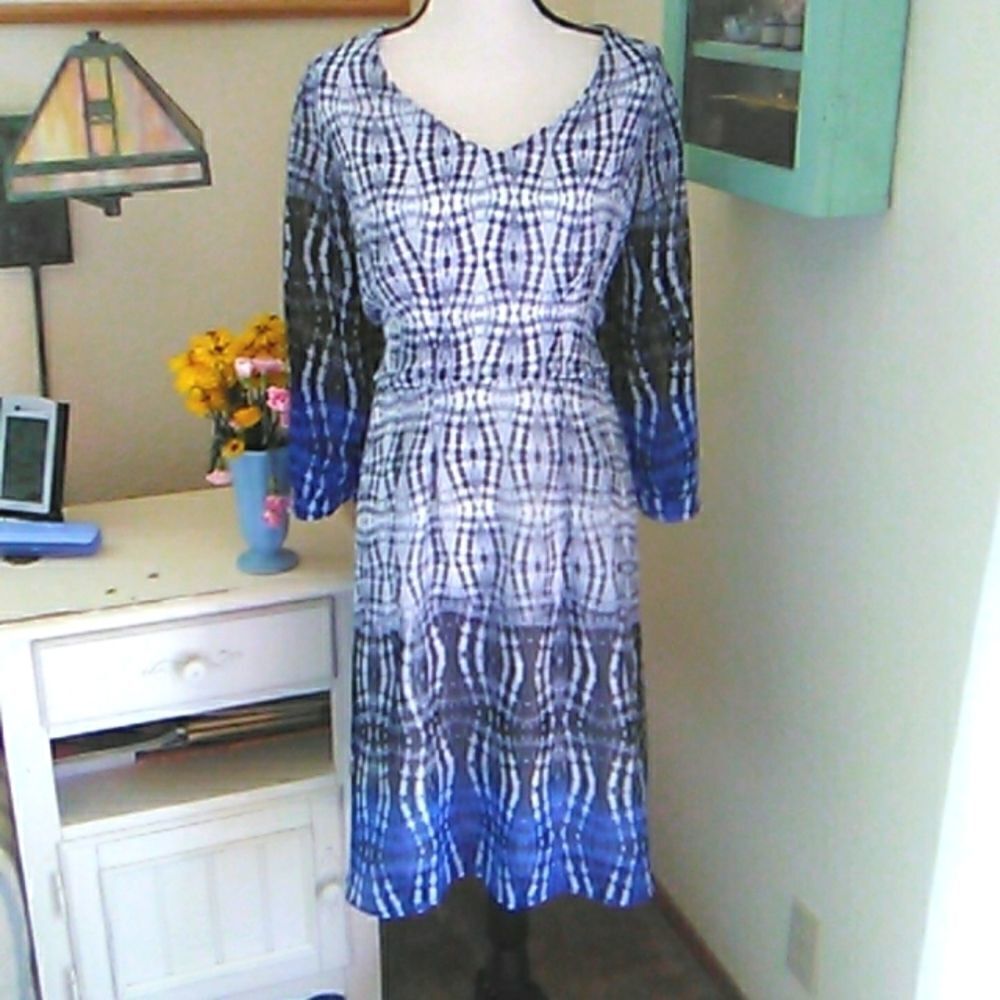 En Focus Studio Tie Dye/Ikat Dress